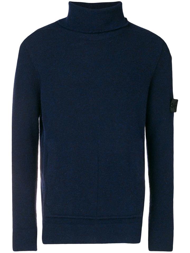 Stone Island Shadow Project Turtleneck Sweater - Blue