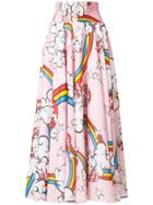 Mira Mikati Mushroom Print Long Skirt - Multicolour