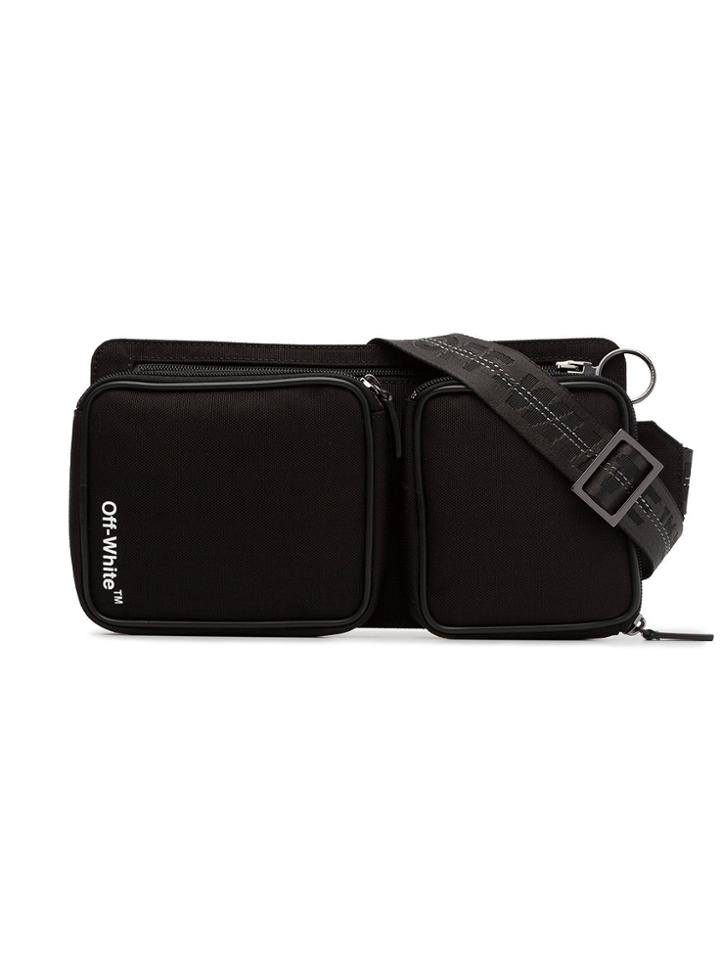 Off-white Black Cordura Logo Print Belt Bag
