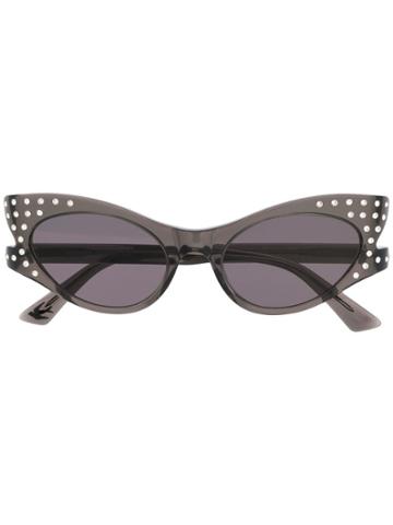 Mcq Alexander Mcqueen Crystal Embellished Sunglasses - Black