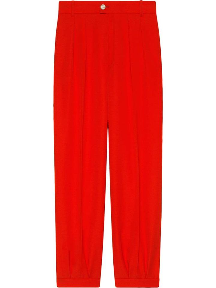 Gucci Wool Ankle Pant - Red