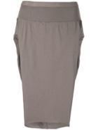 Rick Owens Drkshdw Side Slit Skirt - Brown