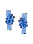 Jw Anderson Navy Design Earrings - Blue