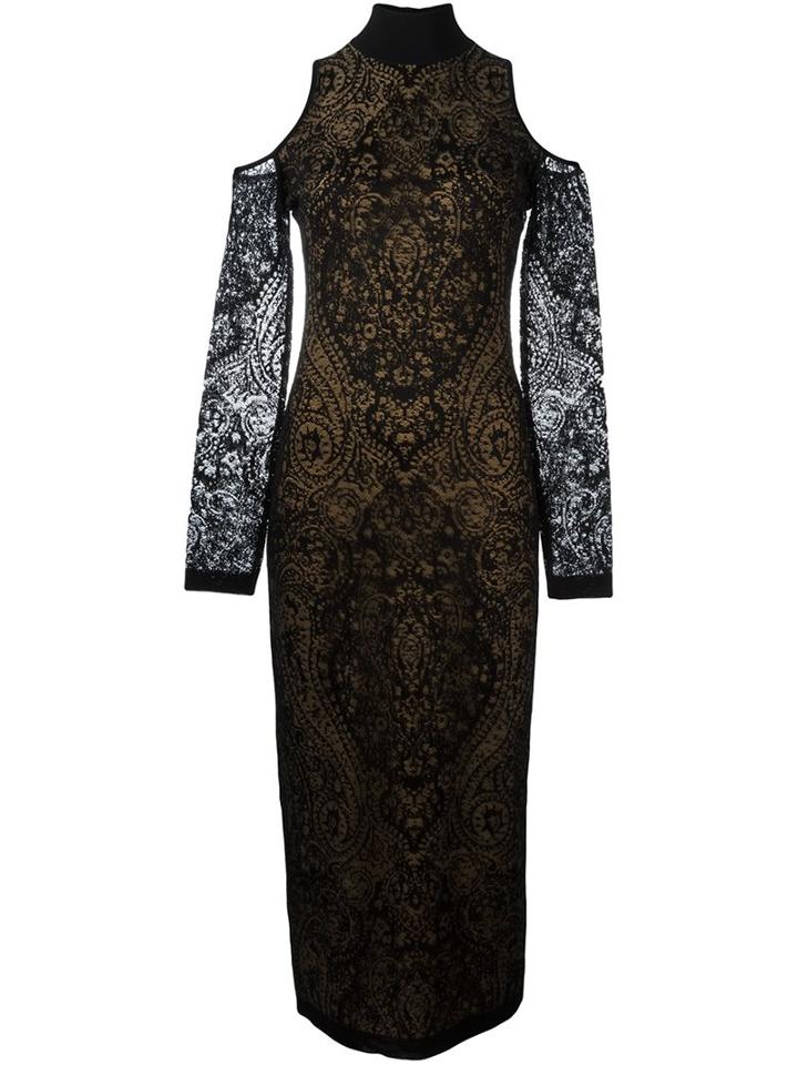 Balmain Cold Shoulder Lace Dress