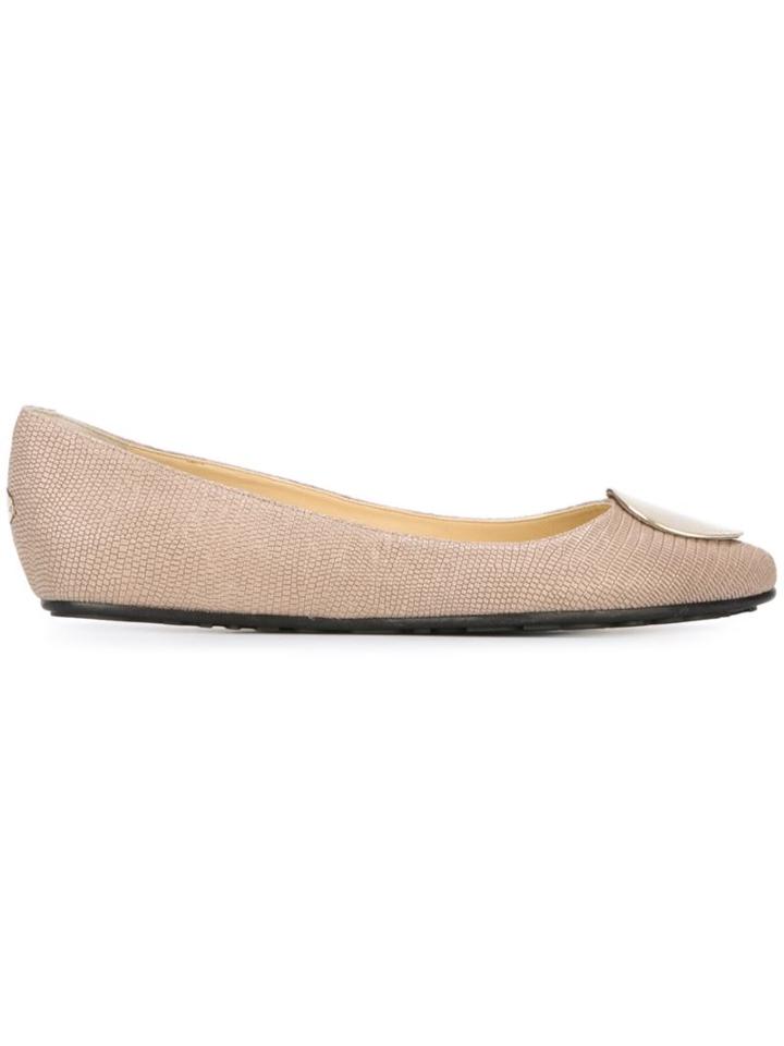 Jimmy Choo Wray Ballerinas, Women's, Size: 36.5, Nude/neutrals, Calf Leather/leather/rubber