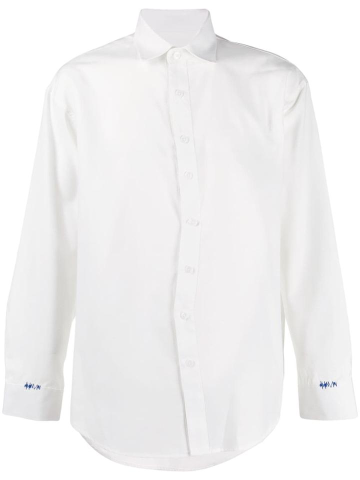 Ader Error Oversized Plain Shirt - White