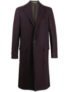 Canali Single-breasted Coat - Red
