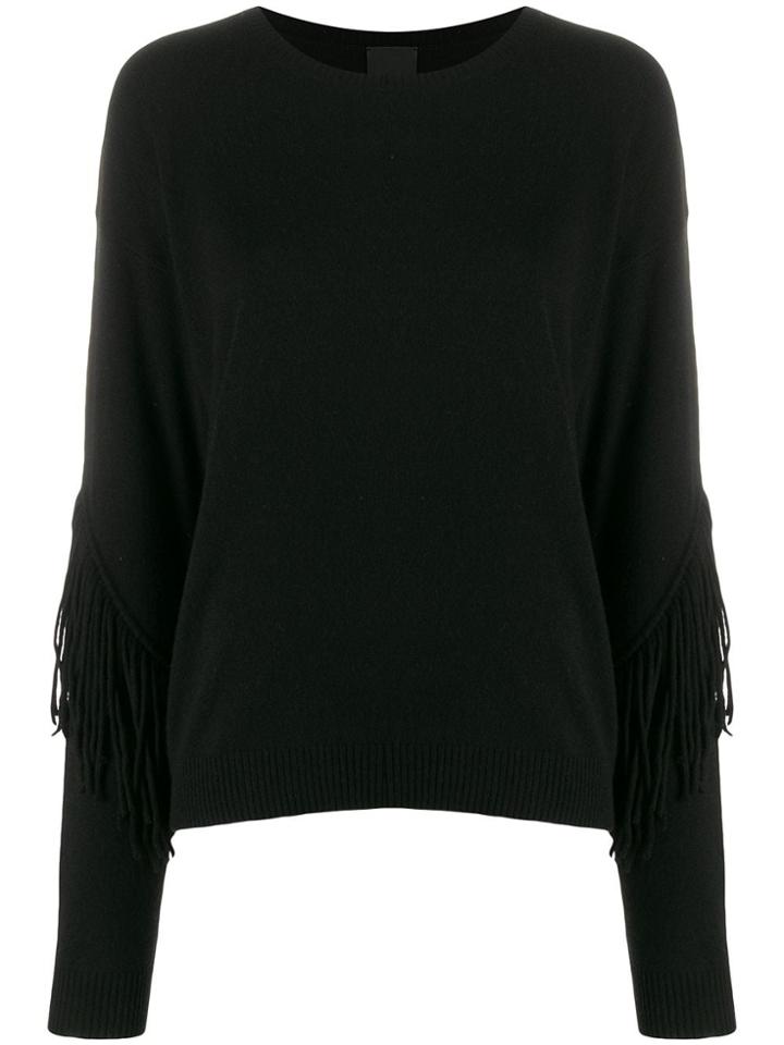 Pinko Fringed Trim Jumper - Black