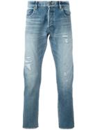Saint Laurent Low-waist Slim-fit Jeans - Blue