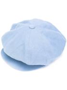 Undercover - Classic Beret - Women - Silk/cotton/linen/flax/rayon - One Size, Blue, Silk/cotton/linen/flax/rayon