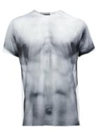 Comme Des Garçons Homme Plus Chest Print T-shirt, Men's, Size: Medium, Grey, Polyester