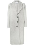 Harris Wharf London Boxy Buttoned Coat - Grey
