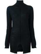 Damir Doma Roll Neck Knitted Blouse, Women's, Size: Large, Black, Virgin Wool