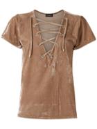 Olympiah - Suede Top - Women - Polyester/spandex/elastane - 40, Nude/neutrals, Polyester/spandex/elastane