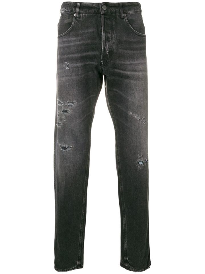 Golden Goose Deluxe Brand Distressed Straight-leg Jeans - Black