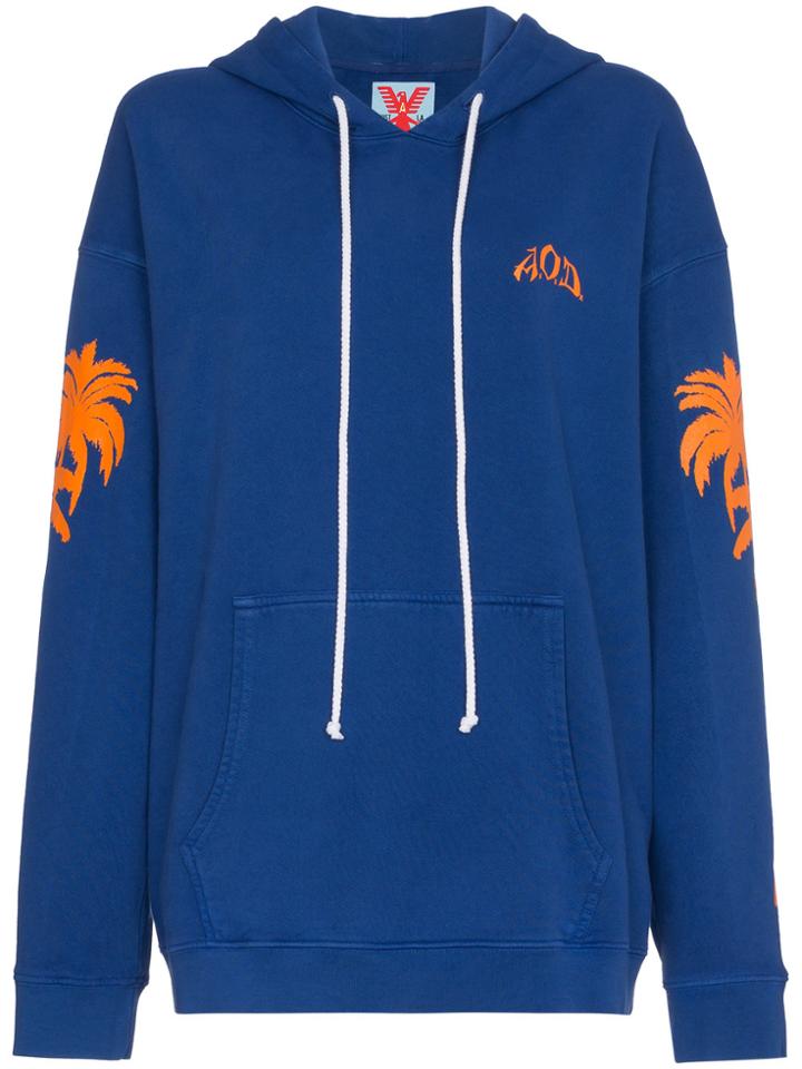 Adaptation Palm Print Hooded Sweatshirt - Blue