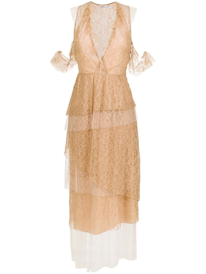 Nk Lace Midi Dress - Nude & Neutrals