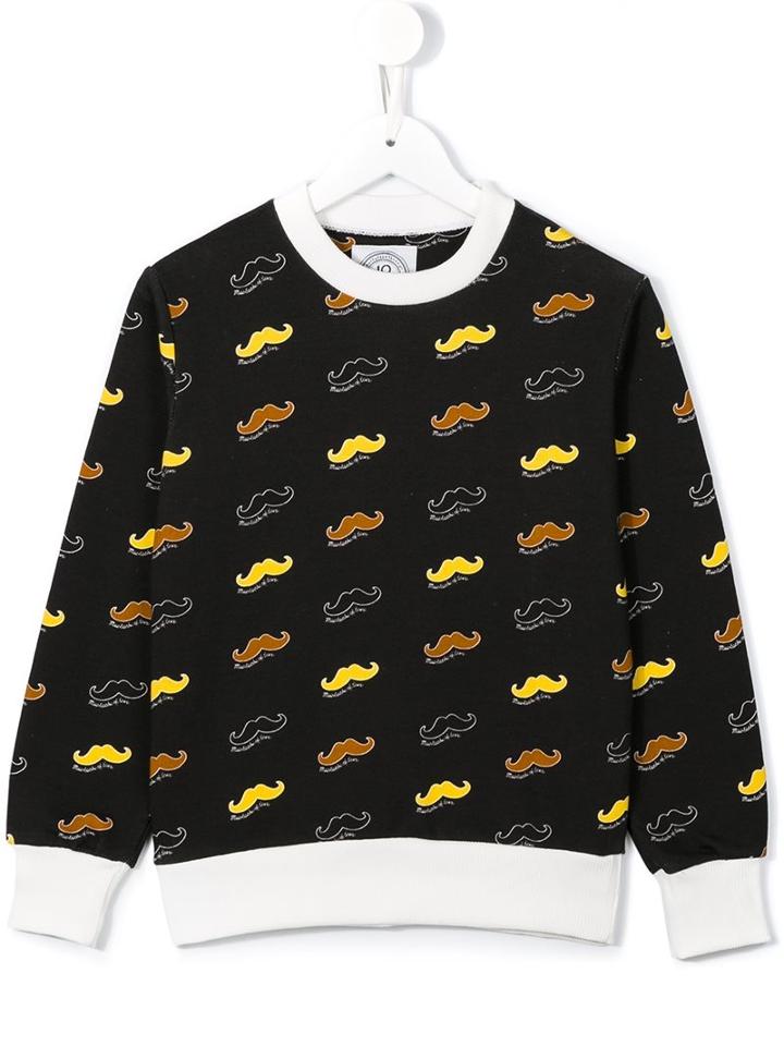 10x10 An Italian Theory Kids Mustache Print Sweatshirt