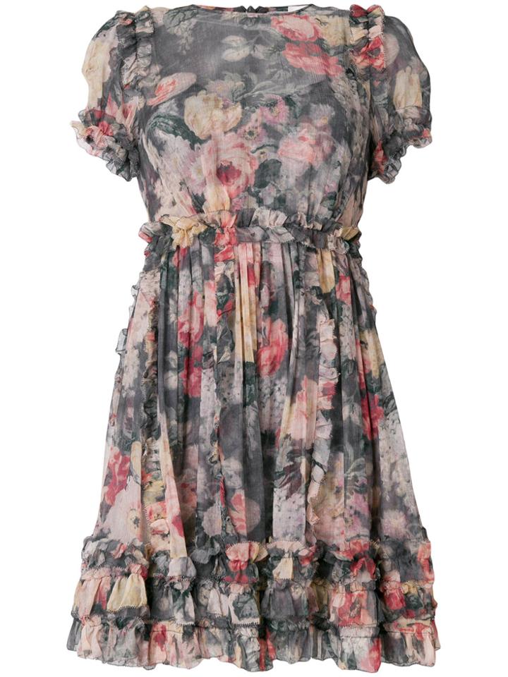 Zimmermann Radiate Ruffle Mini Dress - Multicolour