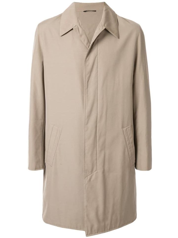 Hermès Pre-owned Straight Midi Coat - Neutrals