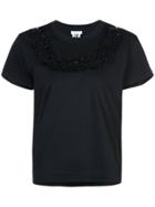 Comme Des Garçons Noir Kei Ninomiya Embellished Collar T-shirt - Black