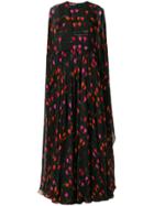 Alexander Mcqueen Petal Print Gown - Black