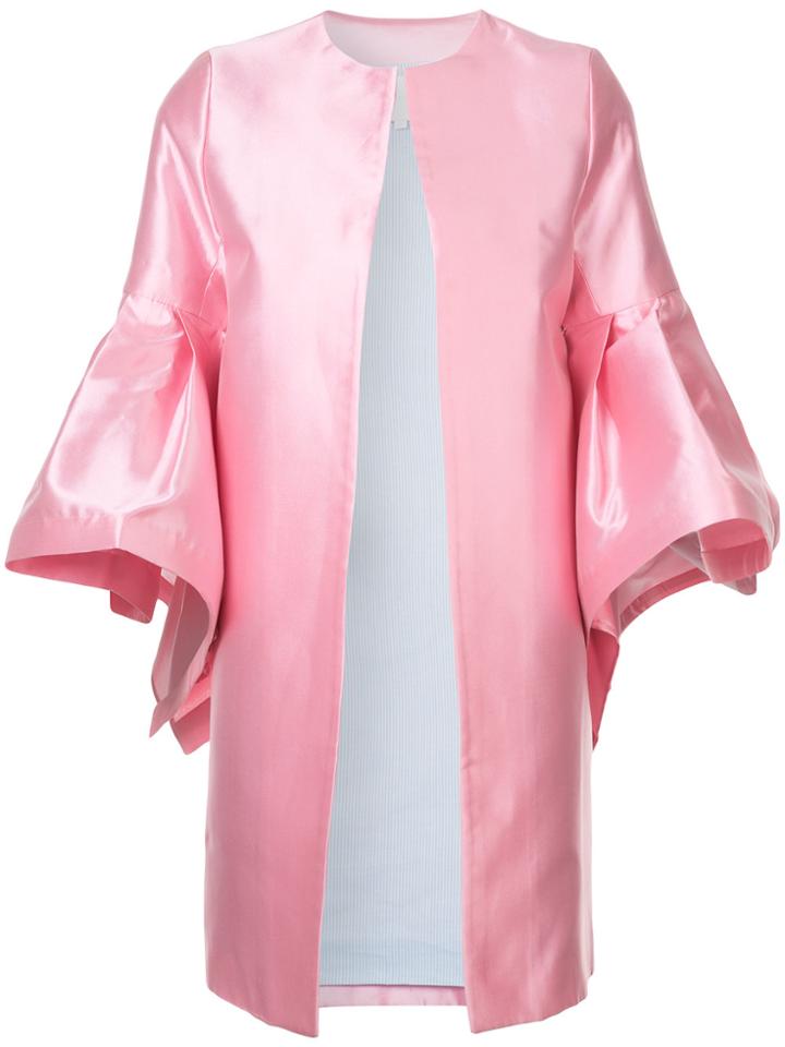 Leal Daccarett Flared Sleeve Coat - Pink & Purple