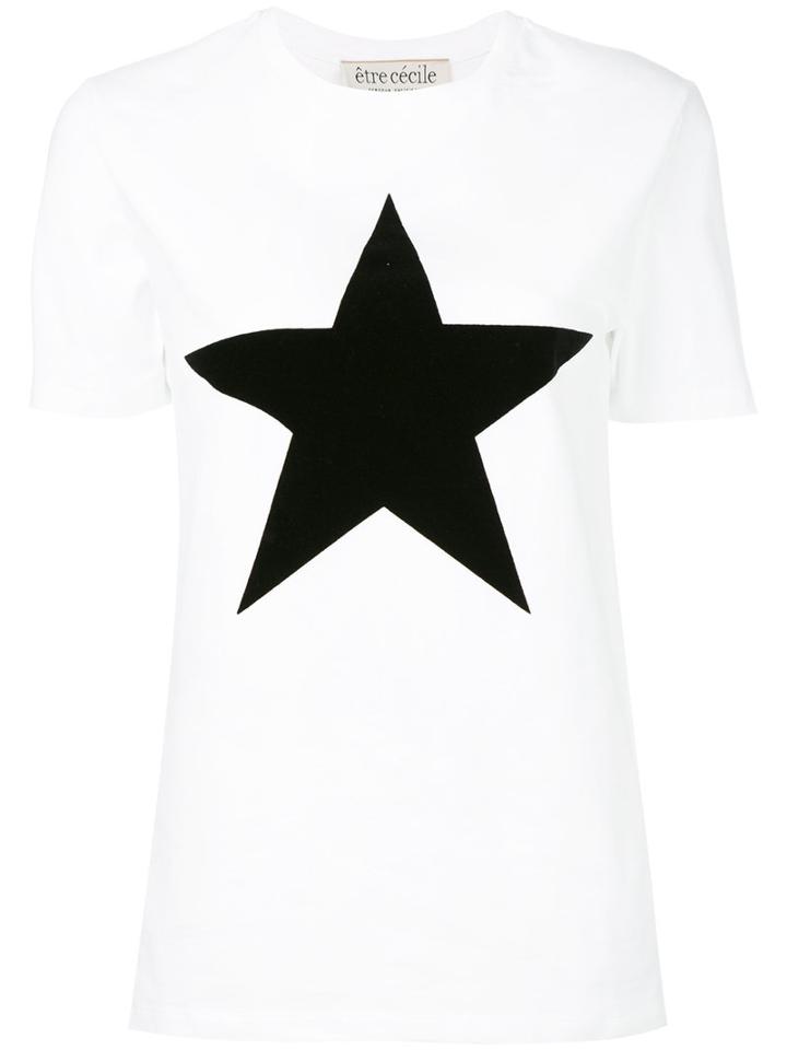 Être Cécile - Star Print T-shirt - Women - Cotton - M, Women's, White, Cotton