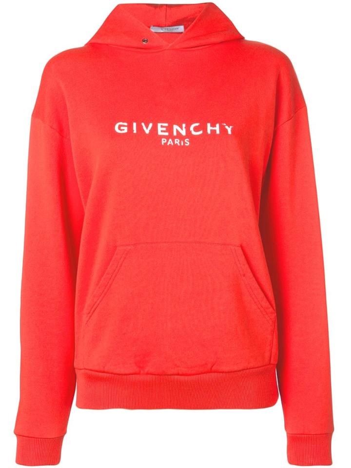 Givenchy Logo Hoodie - Red