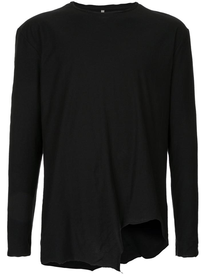 First Aid To The Injured Cut Out Long Sleeve Shirt - Black