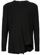 First Aid To The Injured Cut Out Long Sleeve Shirt - Black