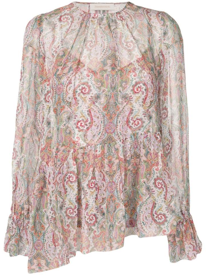 Zimmermann Paisley Print Blouse - Pink