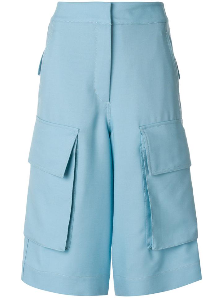 Ports 1961 Flared Bermuda Shorts - Blue