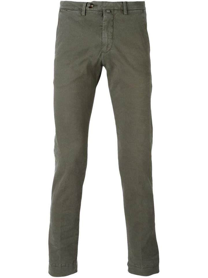 B700 Slim Chino Trousers, Men's, Size: 31, Green, Cotton/spandex/elastane