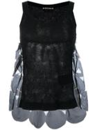 Rochas Patchwork Knitted Tank Top, Women's, Size: 42, Black, Cotton/polyamide/silk