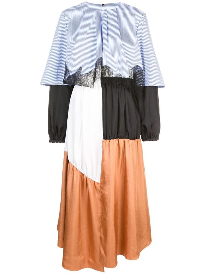 Tibi Camille Collage Asymmetrical Dress - Multicolour