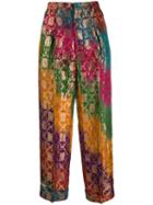 Romeo Gigli Pre-owned 1990's Gradient Jacquard Trousers - Orange