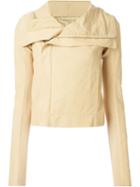Rick Owens Fitted Biker Jacket, Women's, Size: 42, Nude/neutrals, Lamb Skin