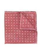 Canali Polka Dot Pocket Square - Red