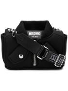 Moschino Zipped Jacket Shoulder Bag - Black