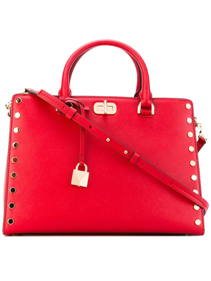 Michael Michael Kors Large Sylvie Studded Satchel - Red