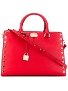 Michael Michael Kors Large Sylvie Studded Satchel - Red