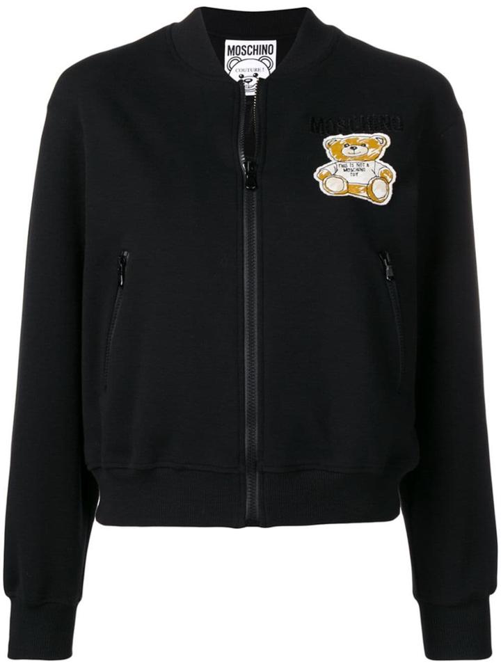 Moschino Teddy Zip-up Sweatshirt - Black