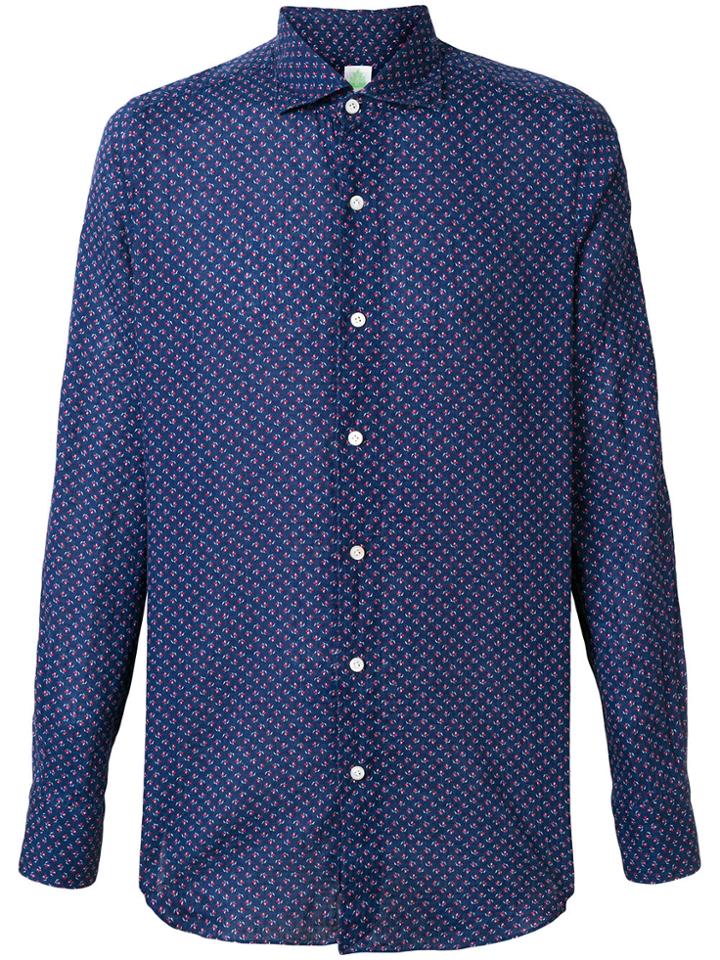 Finamore 1925 Napoli Floral Print Shirt - Blue