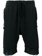 Cedric Jacquemyn - Decoup Jogger Shorts - Men - Cotton/polyester - 46, Black, Cotton/polyester