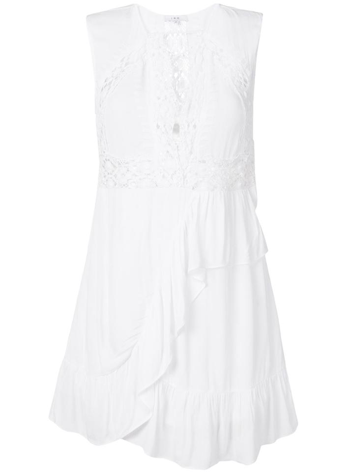 Iro Lace Insert Ruffle Dress - White