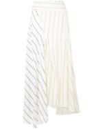 3.1 Phillip Lim Striped Asymmetric Skirt - Nude & Neutrals