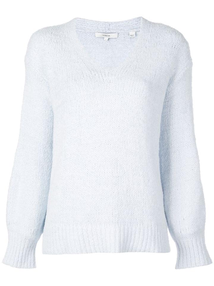 Vince Textured Knit Jumper - Blue