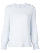 Vince Textured Knit Jumper - Blue
