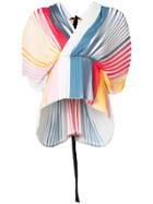 Tome Pleated Wrap Top - Multicolour